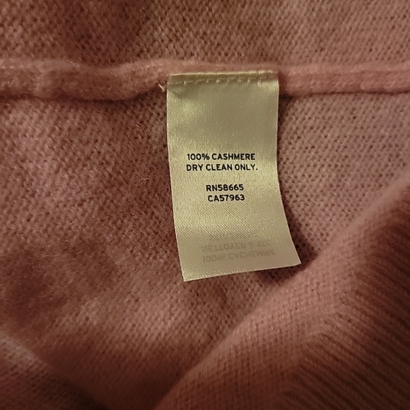 Nordstrom Cashmere Sweater V Neck Pink Medium - Picture 6 of 6